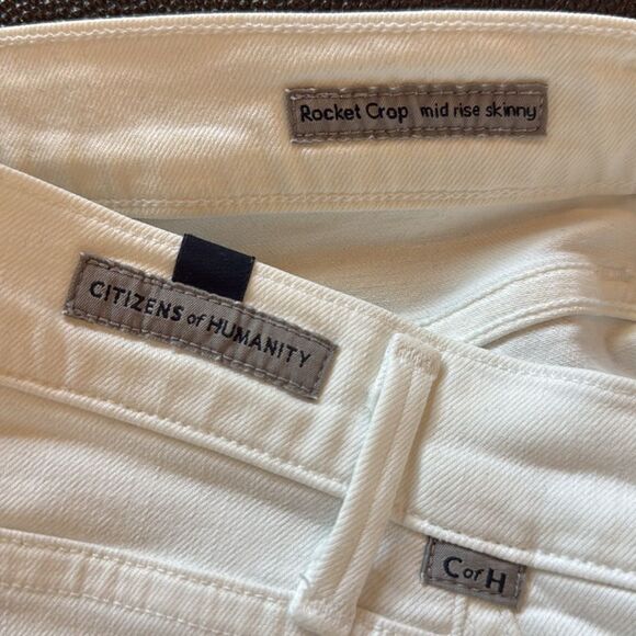 Citizens of Humanity Mid Rise Rocket Skinny Jeans white size 25 - Picture 6 of 11
